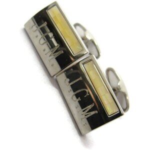 Monogrammed JGM Cufflinks Silver Tone MOP Shirt Formal Wedding Tux Vintage IOB
